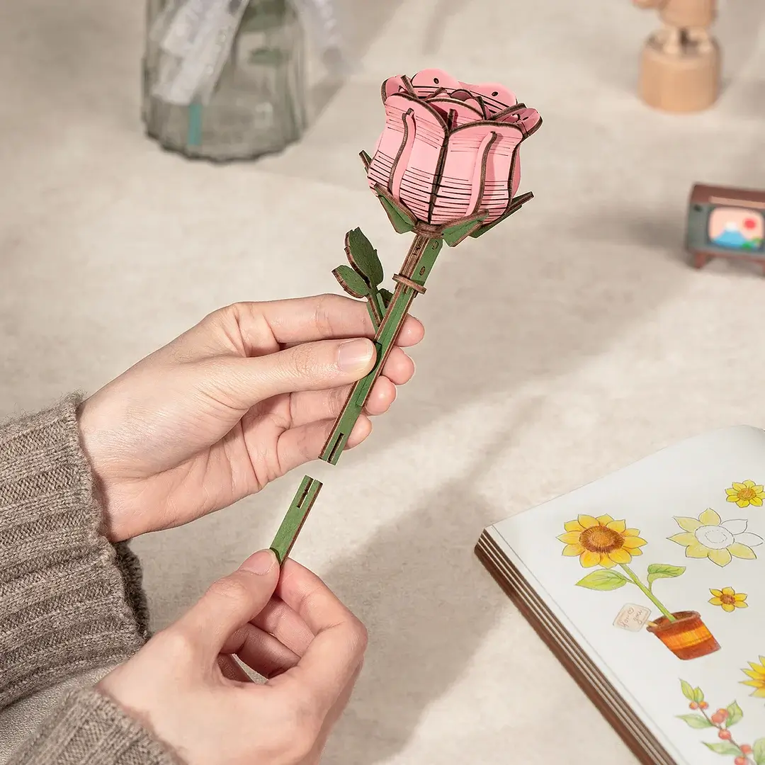 Buchet de Flori - Puzzle 3D din Lemn - 581 Piese - Cadouri Femei 6