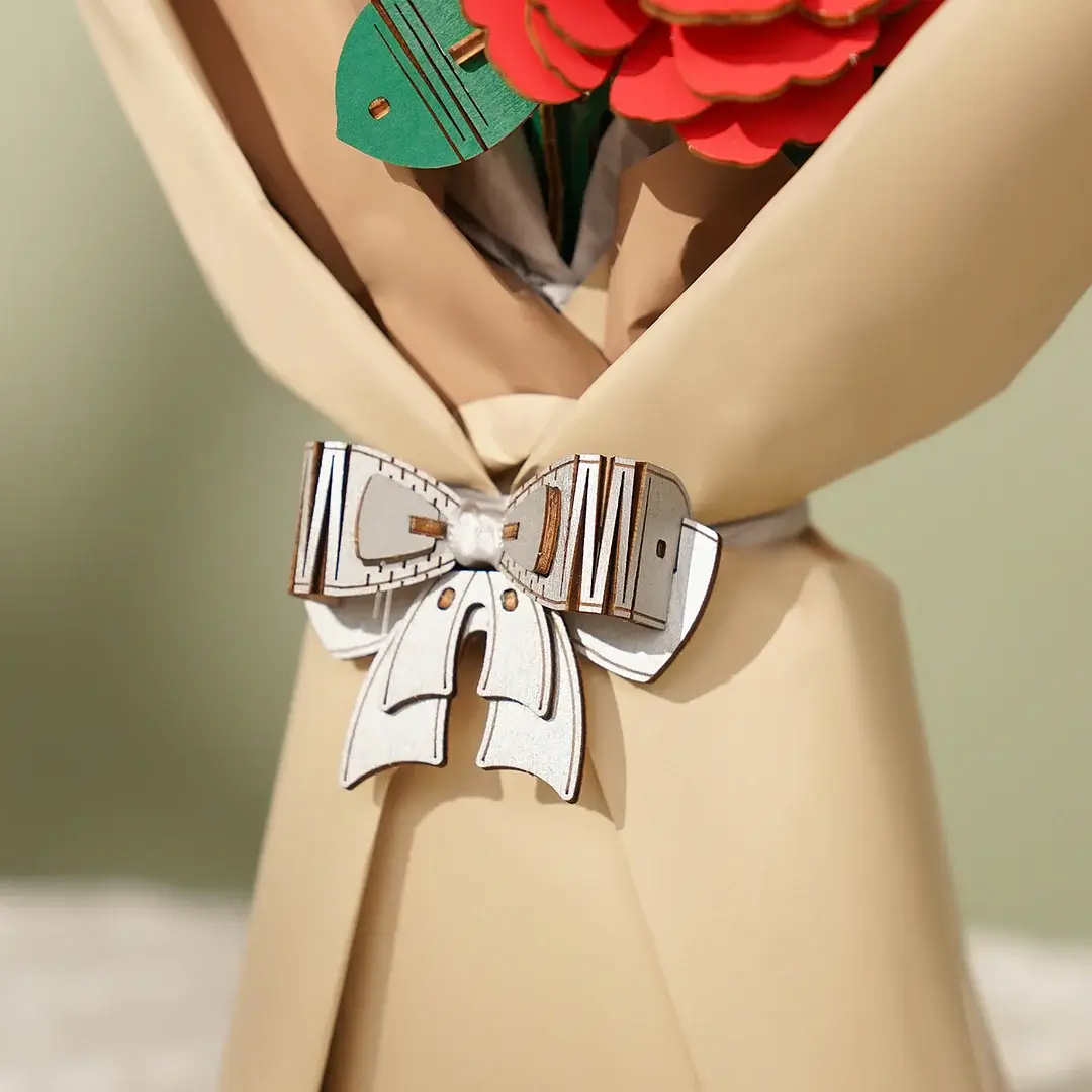 Buchet de Flori - Puzzle 3D din Lemn - 581 Piese - Cadouri Iubita 2