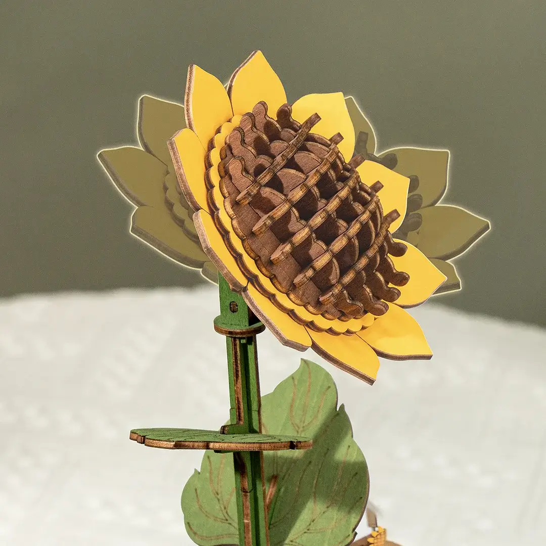 Buchet de Flori - Puzzle 3D din Lemn - 581 Piese - Cadouri Mama 7
