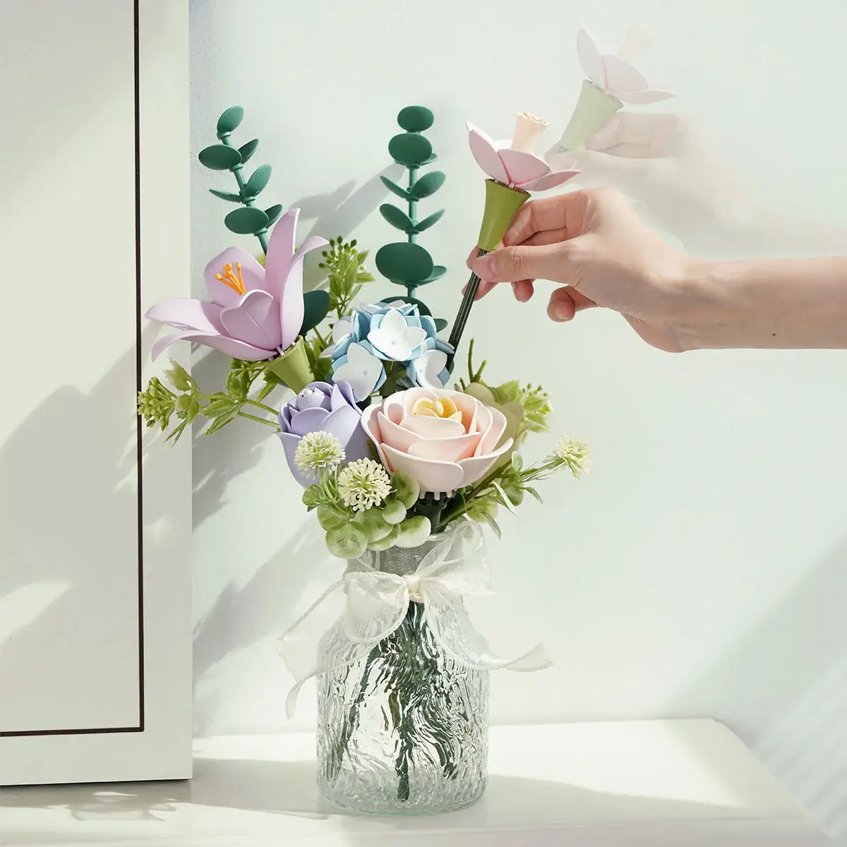 Buchet Flori de Primăvară - Puzzle 3D din Plastic - 165 Piese - Cadouri Pentru Femei de 1 Martie