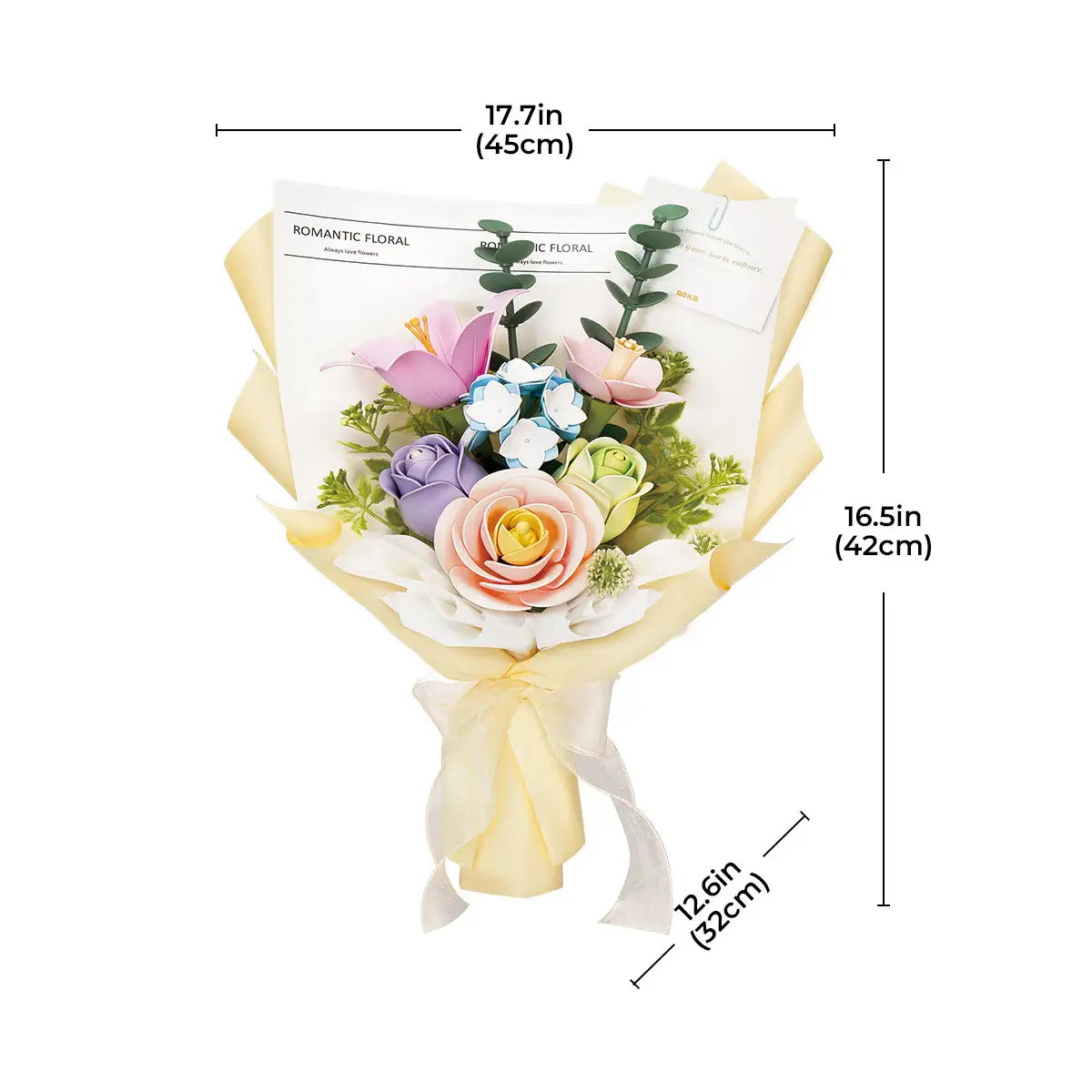 Buchet Flori de Primăvară - Puzzle 3D din Plastic - 165 Piese - Cadouri Pentru Femei de 8 Martie