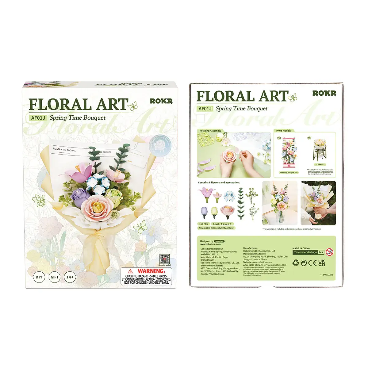 Buchet Flori de Primăvară - Puzzle 3D din Plastic - 165 Piese - Cadouri Pentru Ziua Femeii
