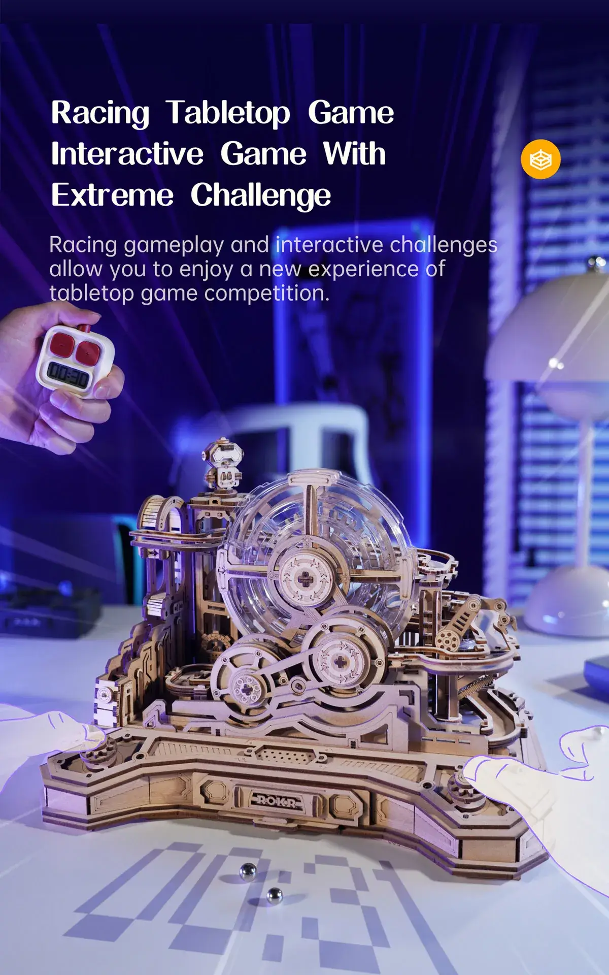 Marble Run Gear Ball Challenge - Puzzle 3D Mecanic din Lemn - 653 Piese 15