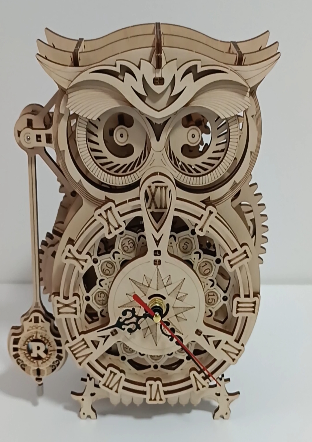 Ceas Vintage Bufnita - Puzzle 3D Mecanic din Lemn - 161 Piese - ROKR LK503 photo review